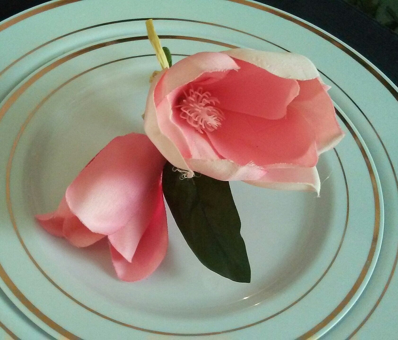 SALE Pink Magnolia Napkin Rings Etsy