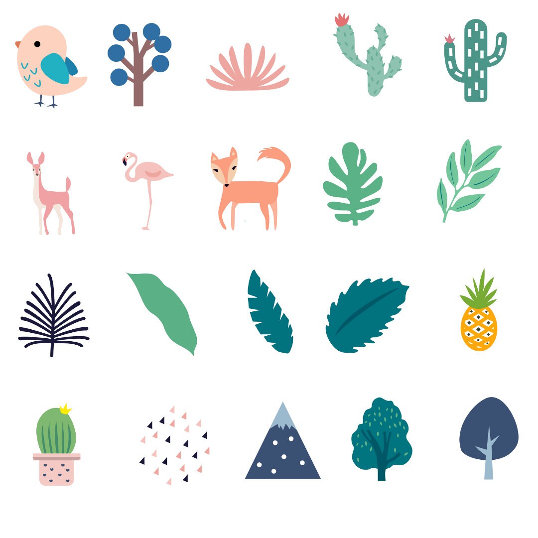 Nature Svg Bundle Fall Svg Winter SVG Flat Icons Svg - Etsy