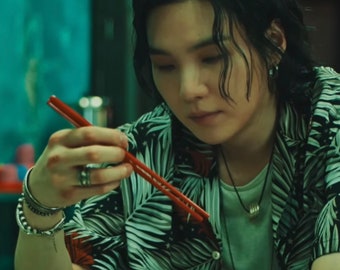 Suga AgustD Haegeum Red Color Chopsticks - 1 Pair