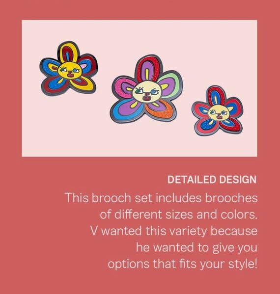 V] BROOCH SET(FLOWER BUDDIES)(2024年5月末以降発送) – BTS