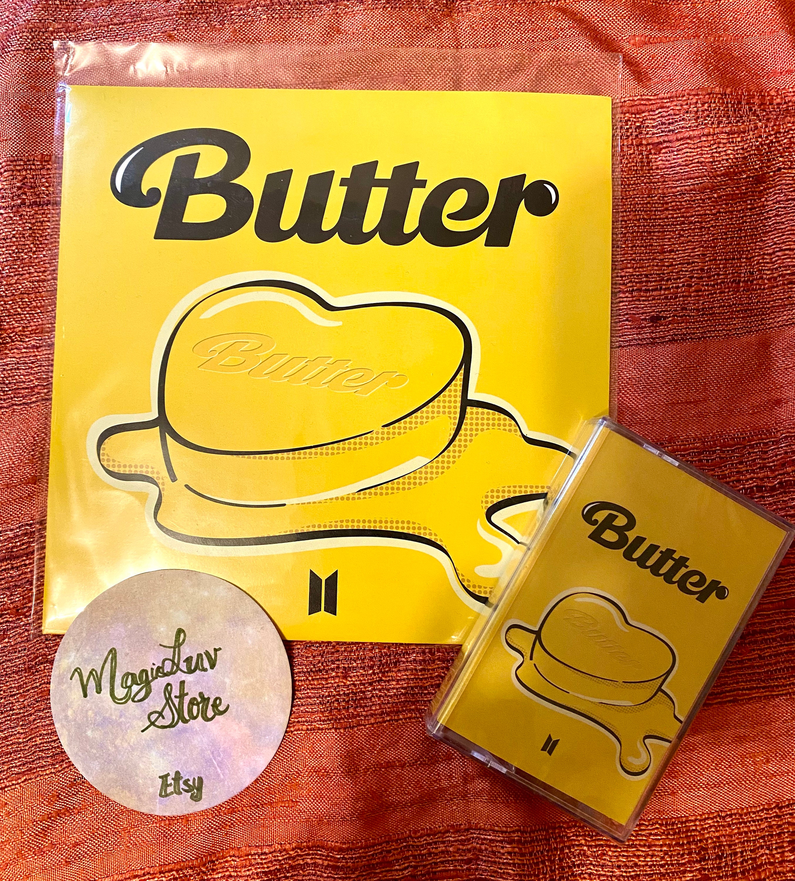 [レア] BTS公式・レコード MOS7 + Dynamite + Butter BTS】Official Dynamite & Butter Vinyl 7