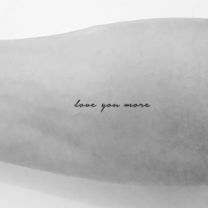 Love You More temporäres Tattoo (3er Set)