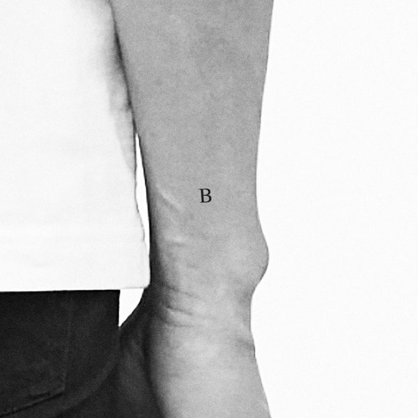 B Letter Temporary Tattoo (Set of 3)