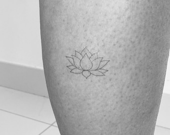 Tatuaje Temporal de Flor de Loto Sagrado (Conjunto de 3)