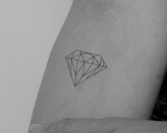 Fine Line Diamond Temporary Tattoo (Set of 3)