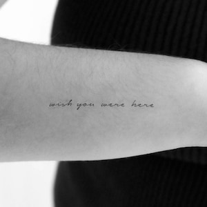 Ojalá estuvieras aquí tatuaje temporal (conjunto de 3)