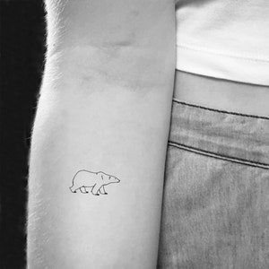 Tatuaggio temporaneo orso polare (set di 3)