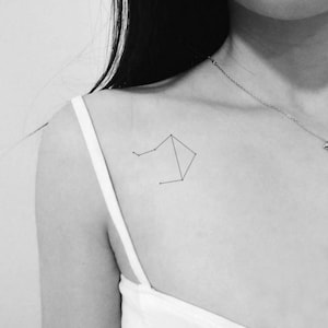Tatuaggio temporaneo della costellazione della Bilancia (Set di 3)