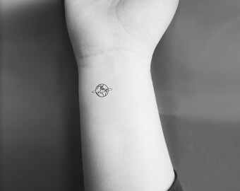 Earth Tattoo Etsy