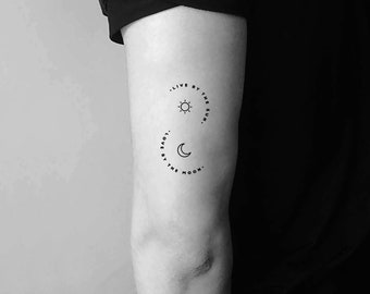 Sun Moon Tattoo Etsy Sun Moon Tattoo Etsy