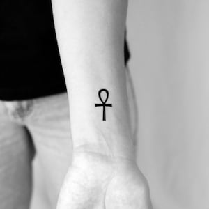 Egyptian Ankh Hieroglyphic Temporary Tattoo (Set of 3)