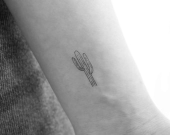 Barrel Cactus Temporary Tattoo (set of 3) - Etsy