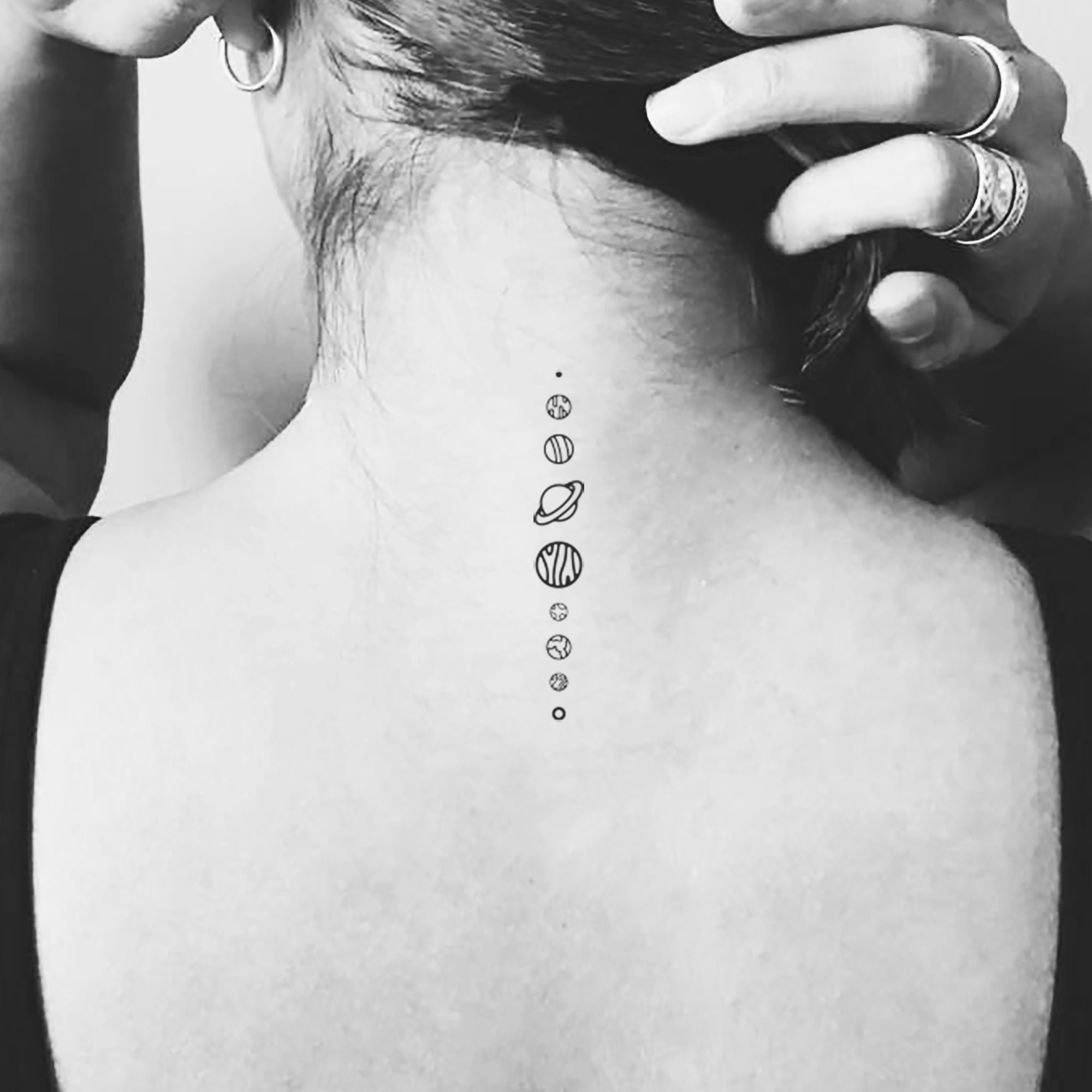 Minimal solar system back piece It was  Official Tumblr page for  Tattoofilter for Men and Women