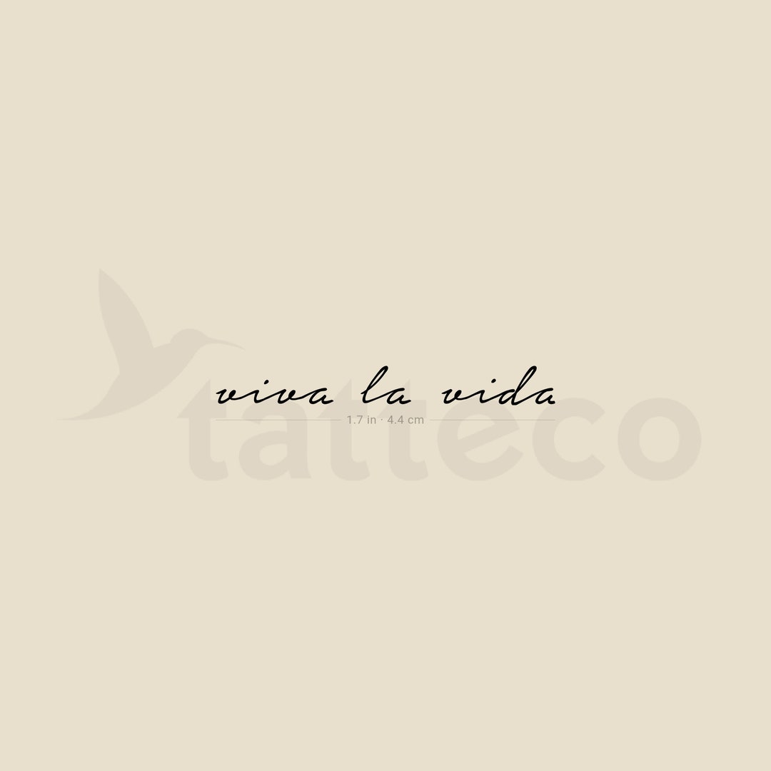 Viva La Vida Temporary Tattoo set of 3 - Etsy
