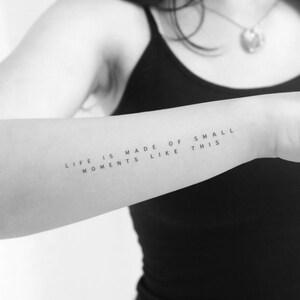 Life Is Made Of Small Moments Like This Temporary Tattoo (Set of 3)
