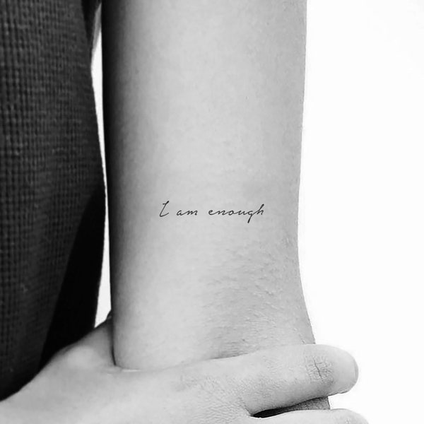 I Am Enough Temporary Tattoo (série de 3)