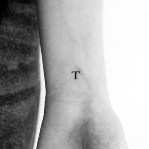 Tatuaje temporal de letra T (juego de 3)