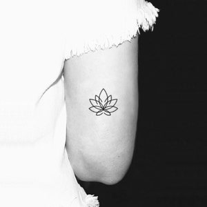 Lotus Flower Temporary Tattoo (Set of 3)