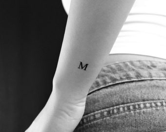 M Letter Temporary Tattoo (Set of 3)