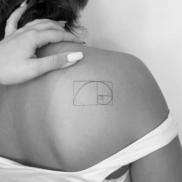 Golden Spiral Temporary Tattoo (Set of 3)