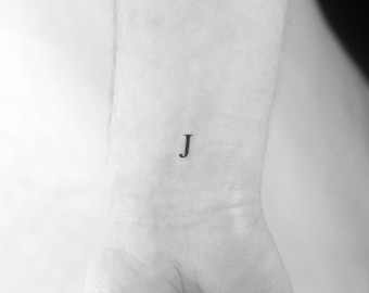 J Letter Temporary Tattoo (Set of 3)