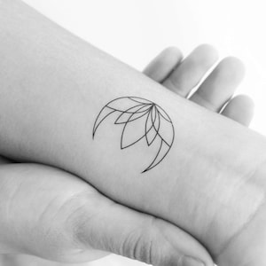 Lotus Moon Temporary Tattoo (Set of 3)