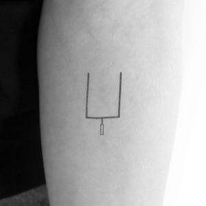 American Footbal Goal Post Temporary Tattoo (Set of 3)