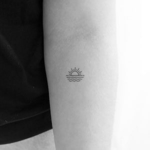 Sea Sunset Temporary Tattoo (Set of 3)