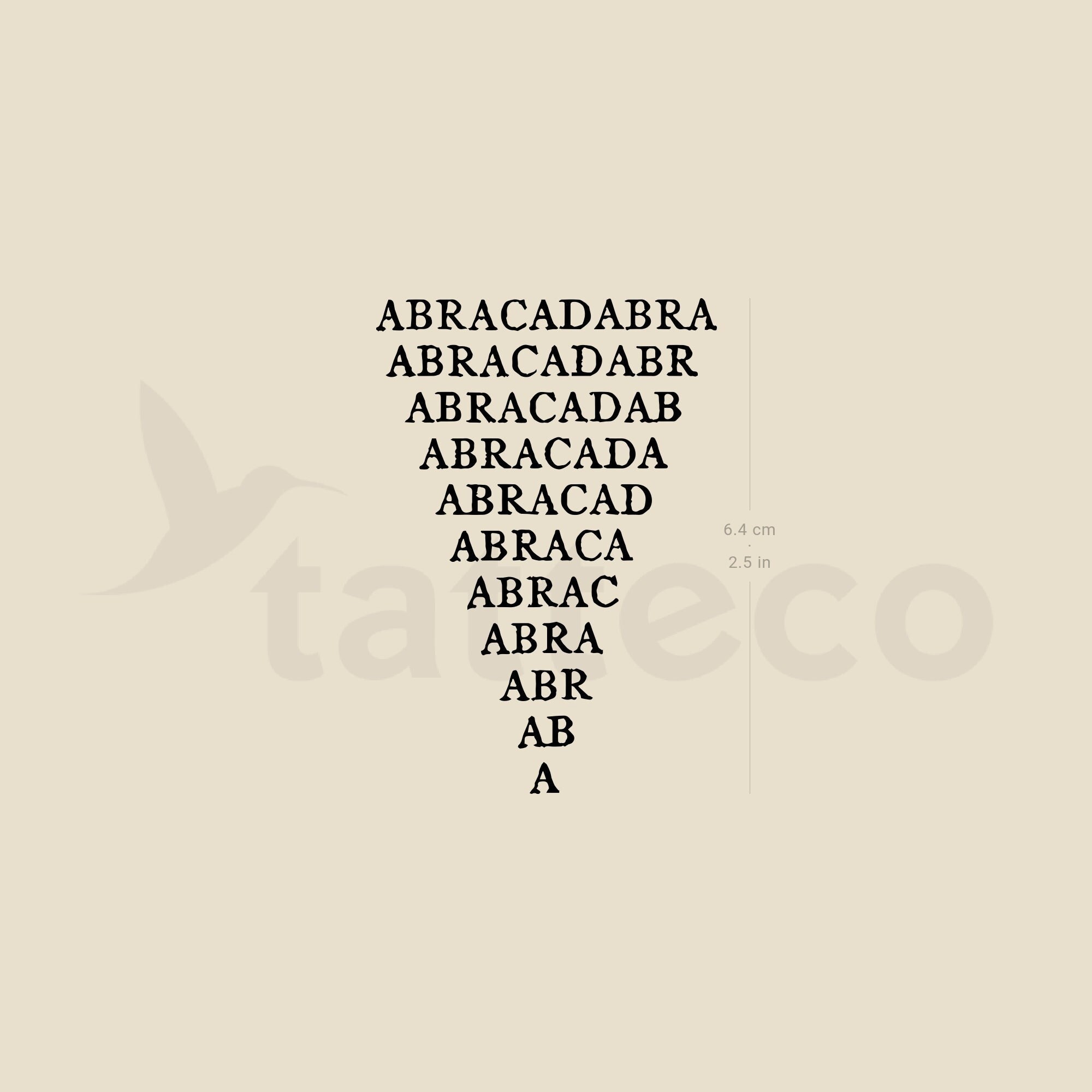 Abracadabra Triangle Temporary Tattoo set of 3 - Etsy