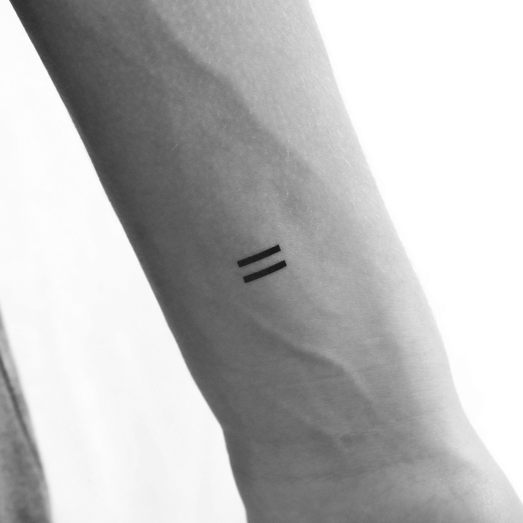 Wrist Equal Sign Tattoo - Cute & Meaningful
