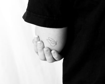 Continuous Line Butterfly Temporary Tattoo (Set of 3)