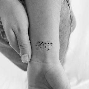 Dice Pair Temporary Tattoo (Set of 3)