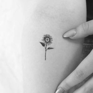 Tatuaggio temporaneo girasole (set di 3)
