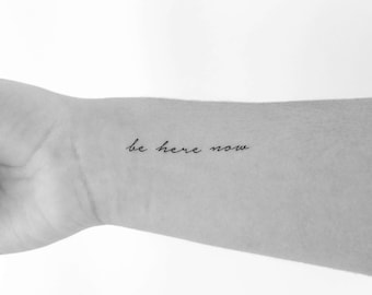 Be Here Now Temporary Tattoo (Set of 3)
