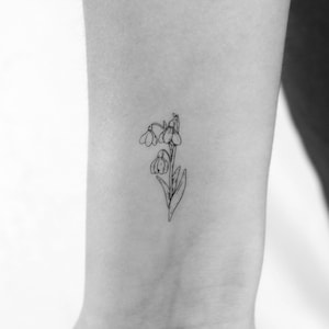 Snowdrop Temporary Tattoo (Set of 3)
