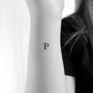 P Buchstabe temporäres Tattoo (3er Set)