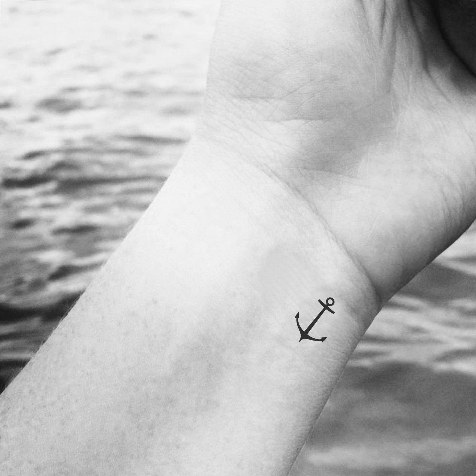 Minimalist Anchor Temporary Tattoo Set of 3 | Etsy