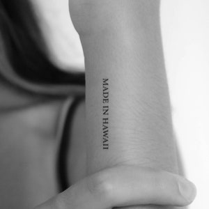 MADE IN HAWAII Temporary Tattoo (Set of 3)