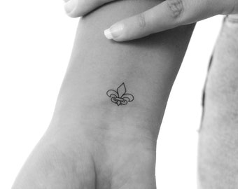 Fleur-de-lis Temporary Tattoo (Set of 3)