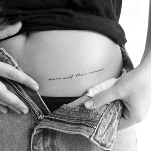 More Wolf Than Woman Temporary Tattoo (Set of 3)