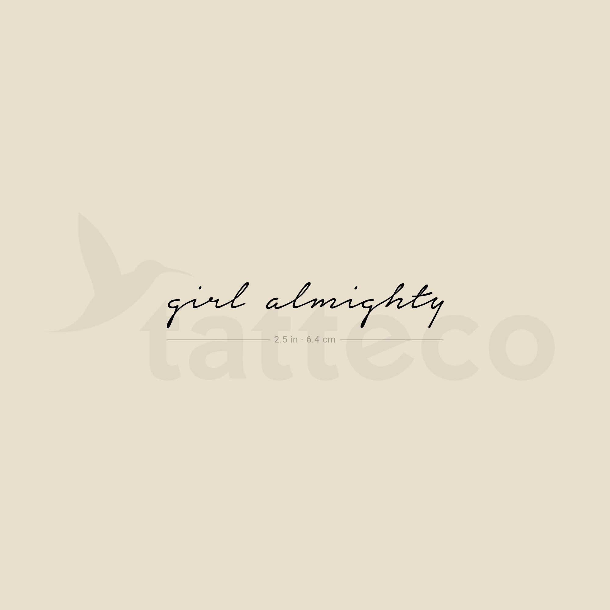 Girl Almighty Temporary Tattoo set of 3 -  Canada