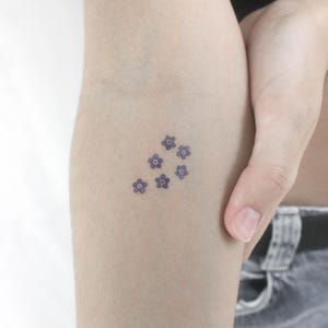 Six Forget-me-not Flowers Temporary Tattoo (Set of 3)