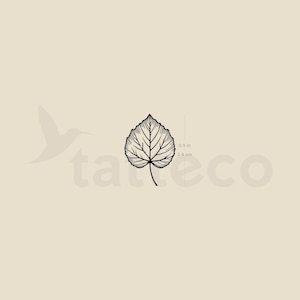 Espenblatt temporäres Tattoo (3er Set)