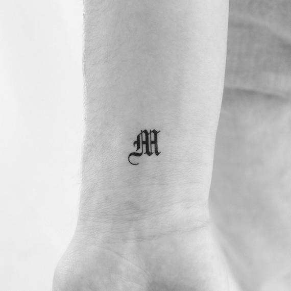 N Serif Capital Letter Temporary Tattoo - Set of 3 – Tatteco