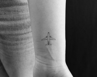 Boeing Airplane Temporary Tattoo (Set of 3)