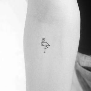 Tatuaggio temporaneo fenicottero (set di 3)