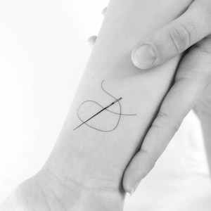 Needle and Thread Temporary Tattoo (Set of 3)