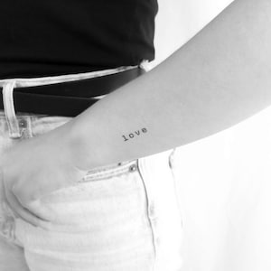 Liebe temporäres Tattoo (3er Set)