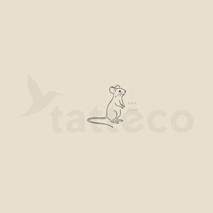 Tatuaggio temporaneo del topo (set di 3)