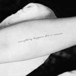 Everything, in time” A perfect first tattoo 🫶🏼 #scripttattoo